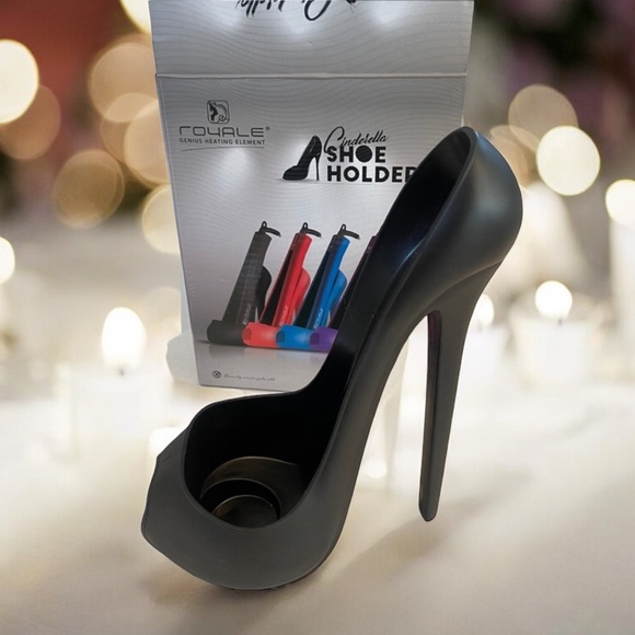 Royale Platinum Ceramic Floral Flat Iron-Cinderella Shoe Holder-Shampoo/Cond Set main image 8